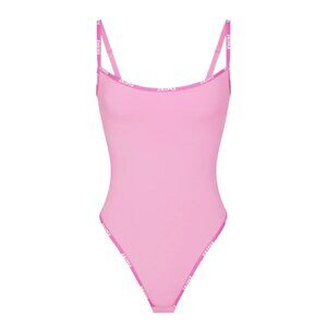 SKIMS Pink Cotton Logo Bodysuit (NWT)